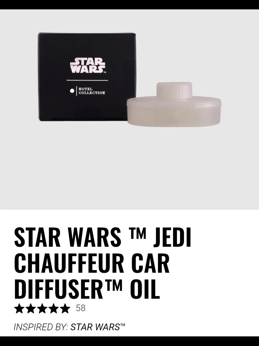 Star Wars R2-D2 Chauffeur Car Diffuser w/ Jedi Oil